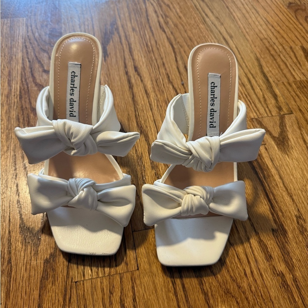 Charles David Rox Double Bow Slide Sandal Heel - Picture 5 of 11